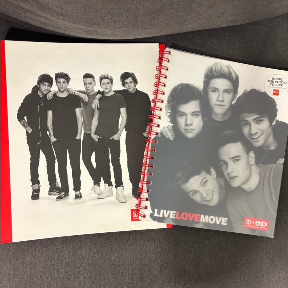 RARE One direction Notebook and Binder set
